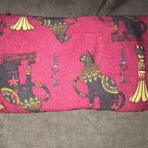 LuLaRoe Leggings Cats, burgundy